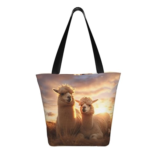 Alpaca Llama1 Print Comfortable Shoulder Bag Summer HandbagTravel Beach Work Daily Use Versatile Carry3