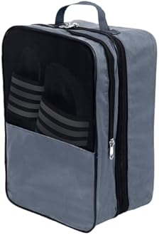 Storite 14 Inch Travel Shoe Bag,Cover,Pouches - Gym Men and Ladies Footwear Packing Storage Portable Cover - Storage Travel Organizer for Women & Men - Grey