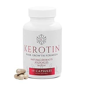 Kerotin-Hair-Growth-Vitamins-for-Natural-Longer-Stronger-Healthier-Hair-Hair-Loss-Supplement-Enriched-with-Biotin-Folic-Acid-Saw-Palmetto-Hair-Vitamins-to-Grow-Thick-Hair-60-Pills-1 Kerotin Hair Growth Vitamins, Biotin Supplement, DHT Blocker, Collagen Stimulator, for Hair Loss Support, Nail & Skin Care, Includes Saw Palmetto, Vitamin D3 & More - 60 Pills (1 Month Supply)