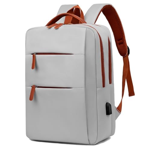 Mochila de Viagem e Notebook Bagagem de mão Feminina Impermeável Interface de Carregamento USB Multifuncional - Cinza