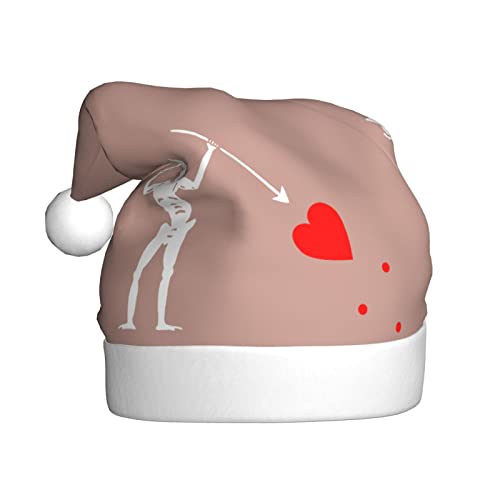 Flag Of Blackbeard Pirate Plush Santa Hat Unisex Christmas Hat With Comfort Lining&Plush Brim Christmas Decoration New Year Party Supplies