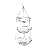 Genérico De Frutas - Cestas De Marco De Hierro Reforzado | Estante De Verduras De 3 Niveles | Organizador De Verduras De Cocina | Para Snacks De Alimentos Pan De Pan De Patata Herramientas