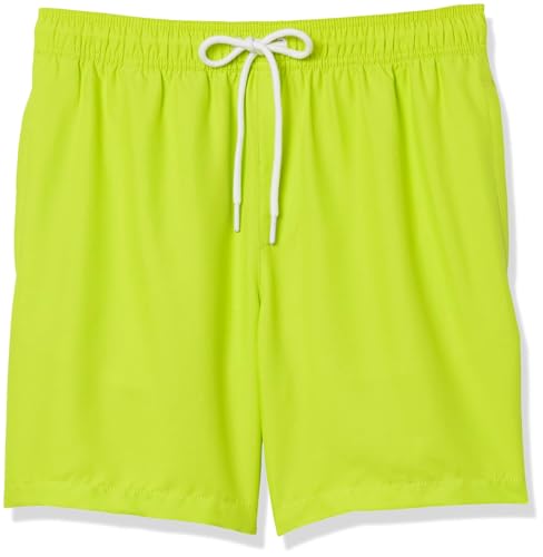 Amazon Essentials Herren Badehose, Schnell Trocknend, 18 cm - Auslauffarben, Lindgrün, L