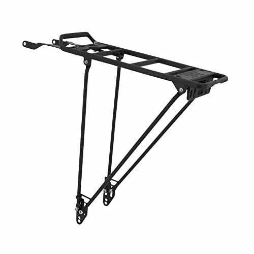 Porte bagage velo arriere a tringles werso alu noir 26"-28"-700c compatible systeme mik gamme basil -poids maxi 27kgs