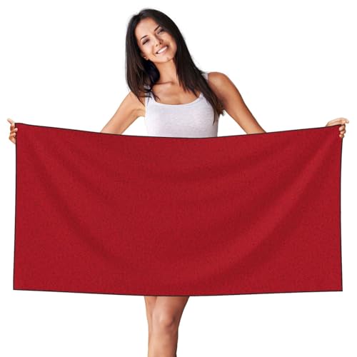 Zsuugj Toalla de playa con patrón rojo amaranto de 27.5 x 55 pulgadas, toalla de playa ligera de secado rápido para regalo esencial de vacaciones