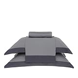 Melhor Jogo de Cama de 2025: Guia de Compra Completo 4 Jogo de Cama King Cetim 270 Fios Buddemeyer Modern 100% Algodão Penteado Grafite 4 peças