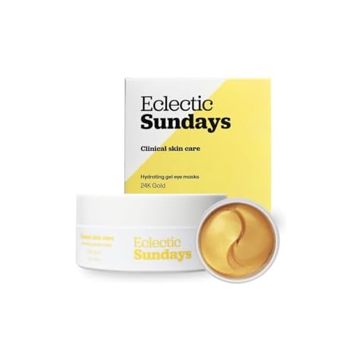 Eclectic Sundays 24k Gold Under Eye Patches - Infused With Aloe Vera, Hyaluronic Acid, Snail Collagen - Organic Golden Gel Eye Masks for Puffy Eyes, Eye Bags, Dark Circles, Crows Feet - 60 Patches