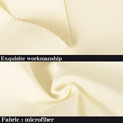 NTBAY Standard Pillowcase Set - 2 Pack Brushed Microfiber 20x26 Pillowcases - Soft, Wrinkle-Free, Fade-Resistant, Stain-Resistant, Ivory Pillowcases with Envelope Closure - 20x26 Inches, Ivory