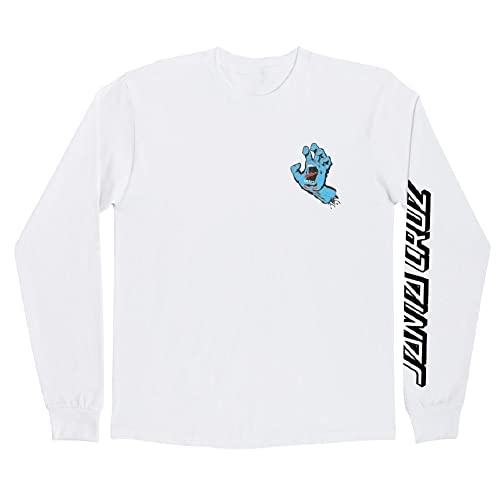 SANTA CRUZ Screaming Hand L/S Heavyweight T-Shirt White Sm Mens