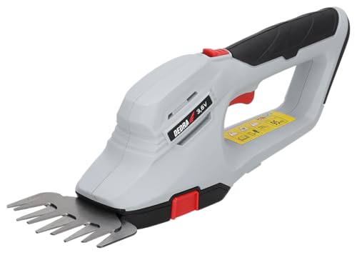 Cisaille à Gazon et Taille-haie sans Fil DEDRA 3,6 V, Outil 2 en 1 pour Herbe et Haies, cisaille de Jardin compacte, légère et maniable pour Finitions précises