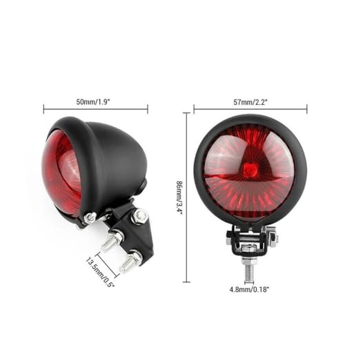 Feu signalisation rétro petit rond pour moto custom pièces modifiées Led - 3