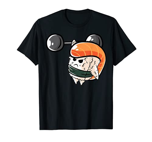 Sushi Weightlifter Funny Sushi Bodybuilder Japanese Food T-Shirt
