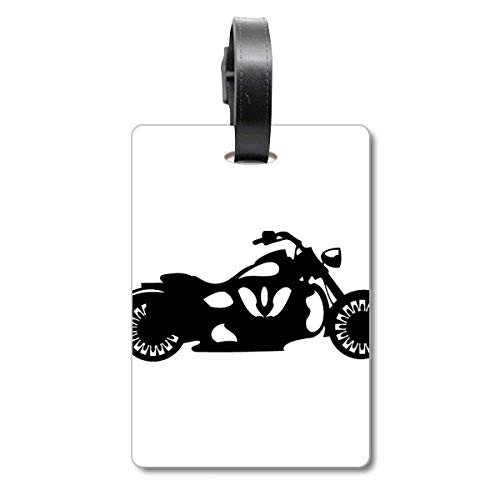 Étiquette de valise de moto silhouette pour vos road-trips et voyages