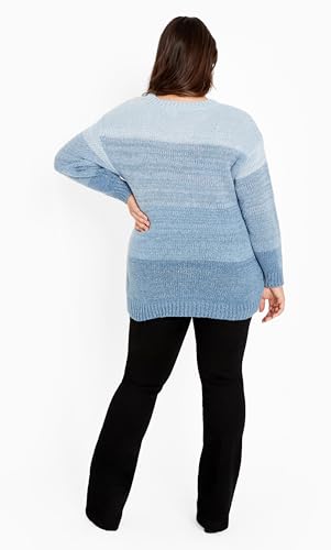 Image of Avenue Women's Plus Size Reese Ribbed Knit Sweater