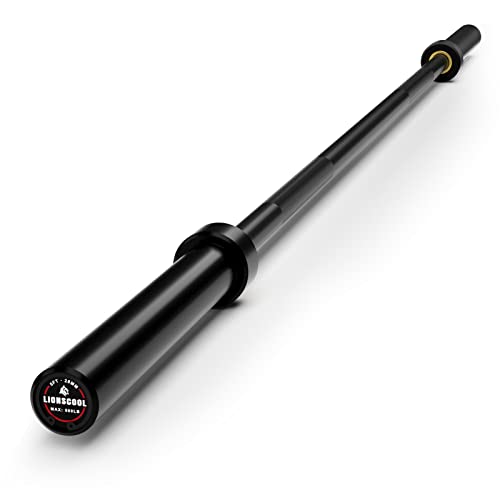 LIONSCOOL Premium 4.9ft Barbell (Black E-coating 4.9FT 500LBS)