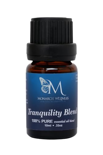 Monarch Wellness Tranquility Essential Oil Blend – Lavender, Citronella, Orange, Tangerine & Blue Chamomile – Aromatherapy for Teachers, Stress Relief & Classroom Relaxation (10ml)