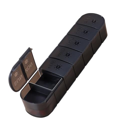 Travel Friendly Medicine Storage Box with 14 Separate Slots Portable Pills Organiser for Home and Travel Home Pills Box