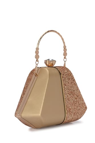 TOOBA Women's Handcrafted Beautiful Bling Box Clutch Bag - Image 3