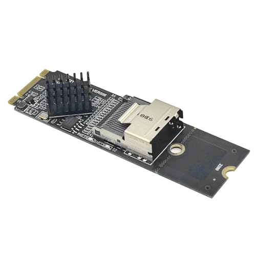 Lizusidtsy M.2 NVME to SFF-8087 SATA3.0 Expansion Card Mini-SAS/SATA Hard Disk Adapter Card 36PIN Replacement Accessories, Black, 500417627