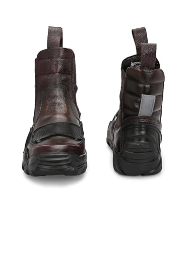 Image of Eego Italy Genuine leather anti skid steel toe safety chelsea boots