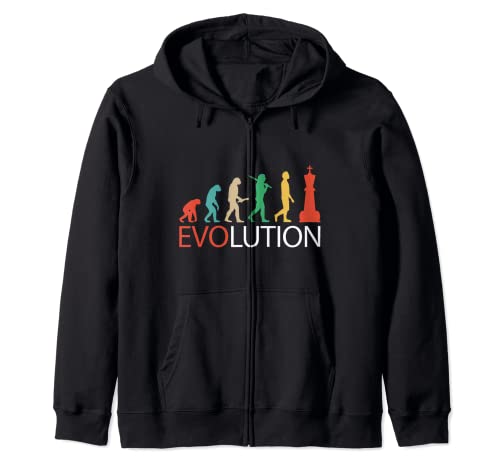 Figure Di Scacchi Evoluzione Per Il Giocatore Di Scacchi Felpa con Cappuccio