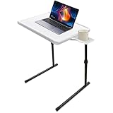 Bblife Adjustable TV Tray Table, TV Dinner Tray on Bed and Sofa, Comfortable Folding Table with 6 Height and 3 Angle Adjustable, TV Tray Portable Table