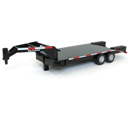 Big Country Toys Flatbed Trailer with Gooseneck Trailer Hitch, Fun Add-On for Farm Toys & Toy Truck...