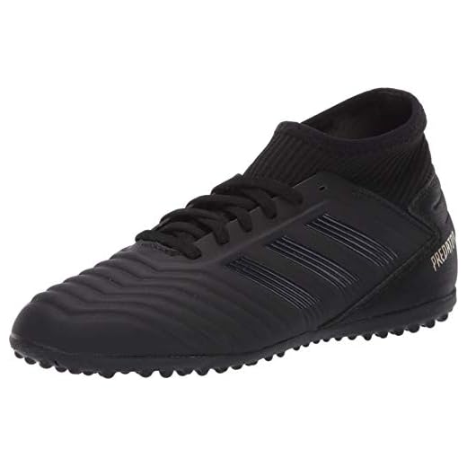 adidas Turf Predator 19.3 Soccer Shoe (unisex-child) Black/Black/Gold Metallic 11 Little Kid