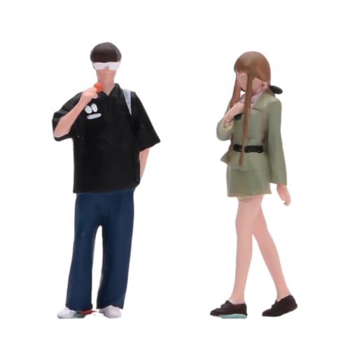 Figurines de couples 1:64 miniatures en résine peintes à la main pour diorama
