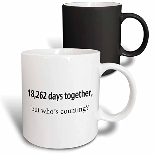 3dRose 18,262 days together, but whos counting 11oz Magic Transforming Mug