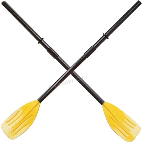Intex 48' Paddles Plastic Ribbed French Oars Set for Inflatable Boat (2 Pairs)