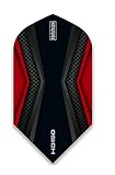 US Darts 3 Sets Slim Pentathlon HD150 RED/Black Dart Flights - 150 Micron, Ex-Tough