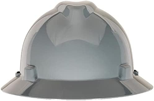 Miniatura 4 de MSA - Casco V-Gard de ala completa con suspensión, cubierta de polietileno, protección superior contra impactos y correas de corona autoajustables,