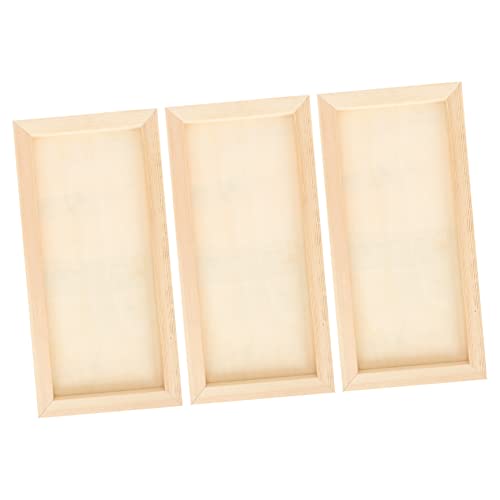 DOITOOL 3piezas Marco De Pintura Para Arcilla Marcos De Madera Sin Terminar Para Manualidades Diy De Arcilla Vacíos Para Proyectos De Arte