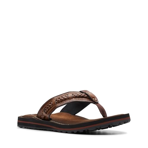 Clarks Collection Women's Fenner Nerice Flip-Flop, Honey Synthetic, 5 Medium US by Clarks - Used condition - Image 3