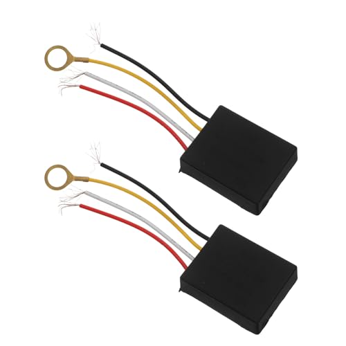 Veemoon Lot de 2 Interrupteurs Tactiles Variateurs LED Modules de Commande Murale 3A en Plastique Capteurs de Remplacement pour Lampe de Bureau Compatibles Ampoules Dimmables Kit