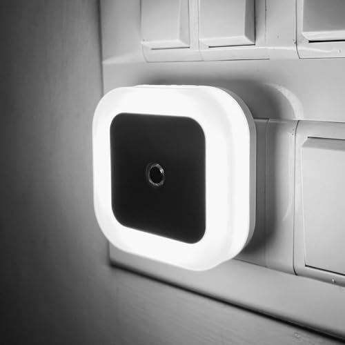 Image of MotiBaNight Light Sensor Control Square Lamp Energy Saving LED Sensor Lamp Nightlight for Children Kids Bedroom - Pack of 1 (Warm White)