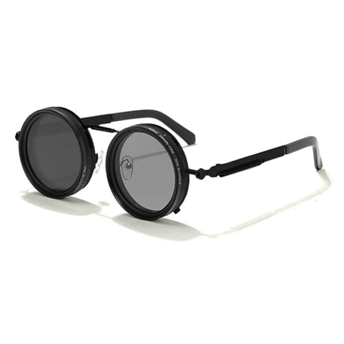 willochra 1-9 Adjustable Sunglasses Moonglass-Nd Filter Lenses Adjustable Tint Rounded Polarized Eyewear for Men (C1)