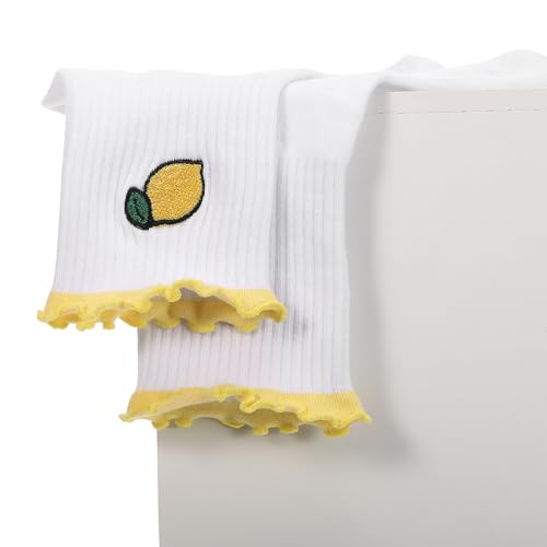 Image of Jeyiour Summer Cute Pilates Socks Women Bow Nonslip Ruffle Yoga Socks with Grip Barre Pilates Gift for Work Dance Fitness