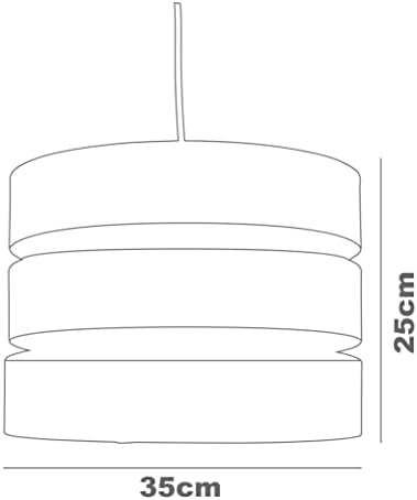 Nielsen Thorpe Modern Large 3 Tier Cylinder Fabric Ceiling Pendant Light Shade in Cream 35cm Wide