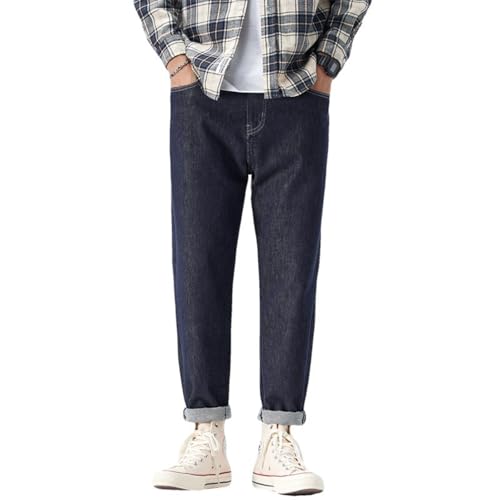 Jeans Pants Trouser Denim Reactive Dying Men's Loose Classic Casual Spring and Autumn Trendy Nine Cent