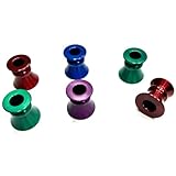 F.e.s.s. 亜鉛合金シガレットスナッファー6個セット - インスタントタバコ消火器 | ヴィンテージ喫煙アクセサリー S グリーン パープル ブルー レッド 6個パック AZ