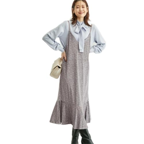 [ロペピクニック] リンクコーデ/花柄ベロアキャミワンピース グレー系（09） 38 - ROPE' PICNIC(ロペピクニック) - 商品画像