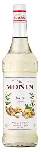 Monin Sirup Ingwer (1 x 1,0l) - für erfrischende Cocktails Tee Rezepte - Natürlicher Geschmack ohne künstliche Zusatzstoffe