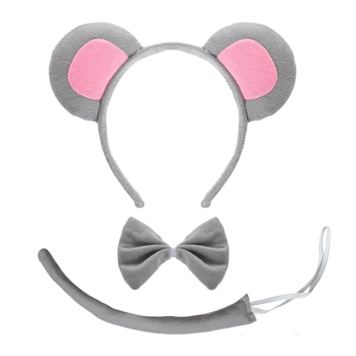 Mouse Ears Headband for Halloween Festival Party Cosplay, Rat Headbands - Mouse Ears Headband For Adult Fashion Hairband for Makeup Face Washing