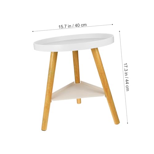 Table d'appoint rangement stable double plateau avec bord surélevé