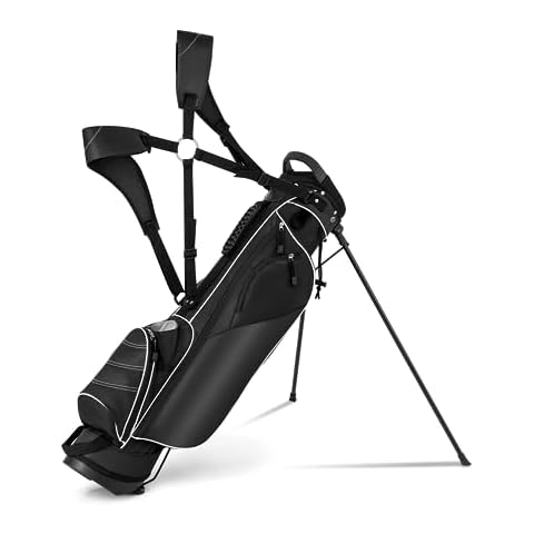 COSTWAY Lightweight Golf Stand Bag with Pockets Cover