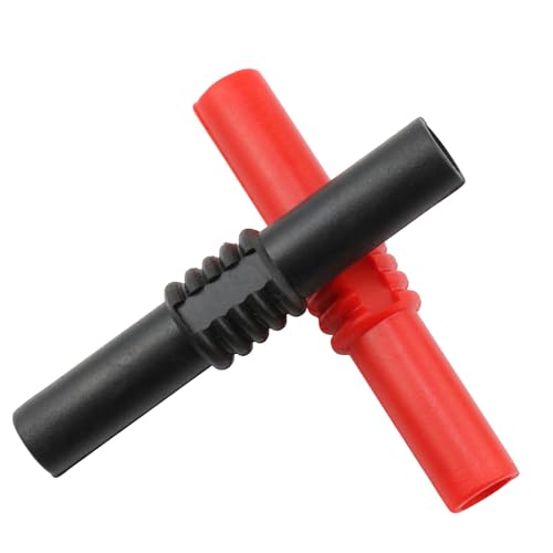 Conector Banana acoplador 4mm aislado rojo y negro 8 pzas miniatura 5