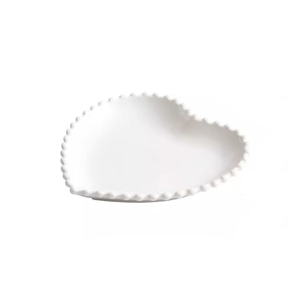 Ciotole per Snack Bellissime stoviglie for Il tè pomeridiano in Ceramica a Forma di Cuore, rinfreschi, Dessert, Piatti da Pasticceria, Piatti da Colazione Ciotole per Snack e Salse