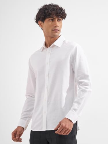 Image of Highlander Men Men's Relaxed Fit Casual Shirt | Cotton Linen | Relaxed fit | Full Sleeves|Premium Shirt for Man